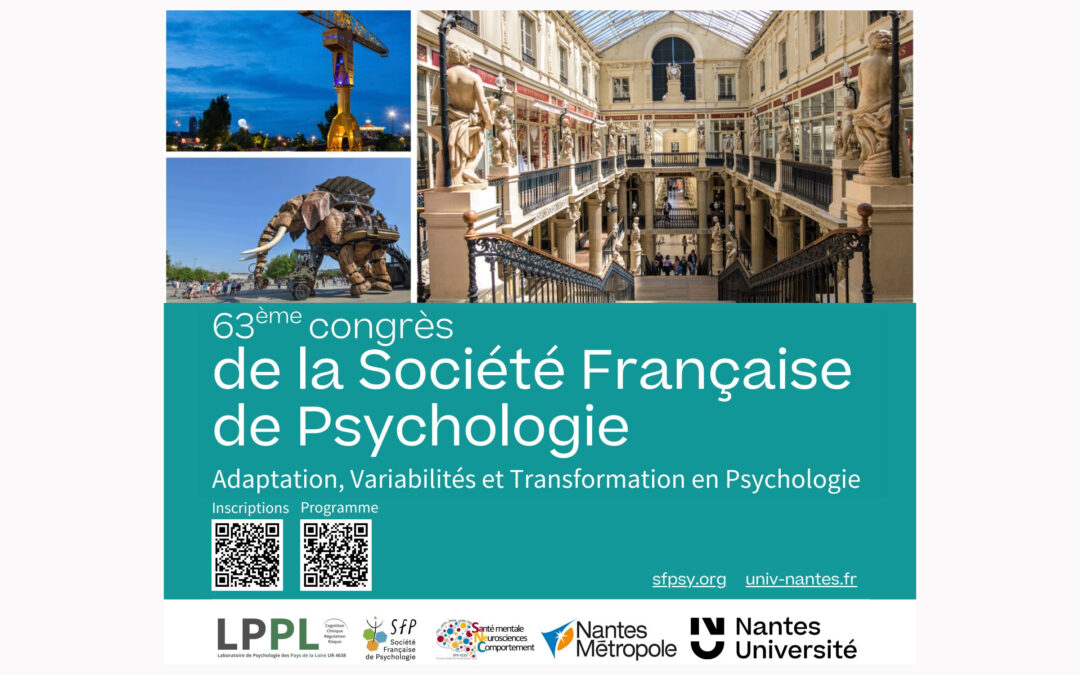 Congrès SFP Nantes 2025 : consultez le programme !