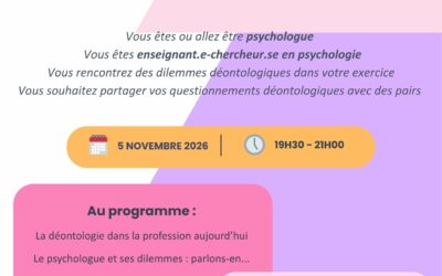 CNCDP Webinaire Les Rendez-vous Déontologie 5 novembre 2026